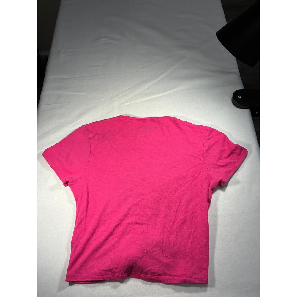 Wild Fable Hot Pink Ruched Drawstring Crop Top S - Picture 3 of 3